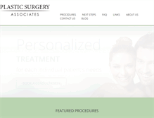 Tablet Screenshot of plasticsurgeryassociates.ca